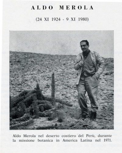 Aldo Merola, direttore dell'Orto Botanico di Napoli dal 1963 al 1980