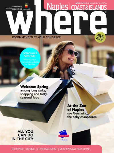 La cover di Where Naples - Coast & Islands, Aprile 2018