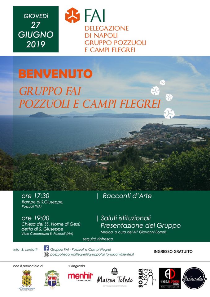 Locandina evento di presentazione FAI Pozzuoli e Campi Flegrei 