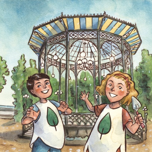 Un'immagine tratta dalla copertina del libro La Villa Comunale salvata dai bambini